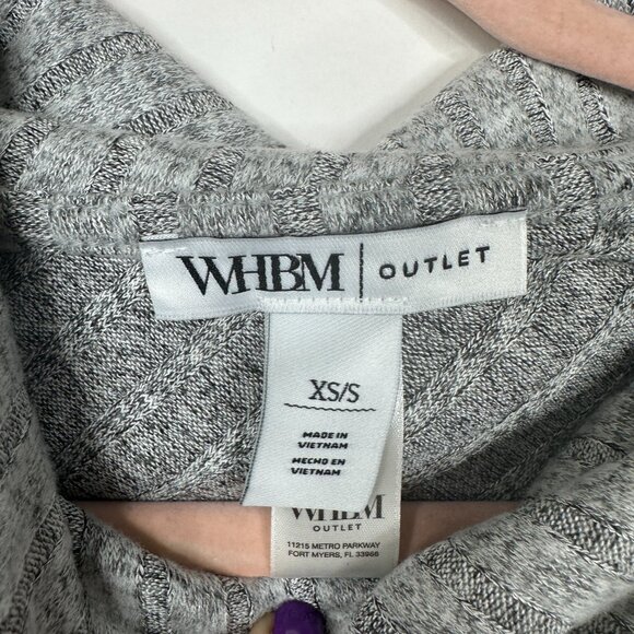 NWT White House Black Market Poncho XS/S Gray Snit Knit Cowl Neck Cozy #WHBM2 - Picture 4 of 9
